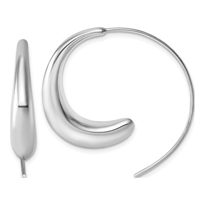 Sterling Silver Graduated Circle Threader Earrings