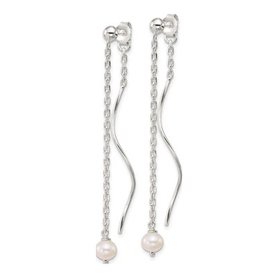 Sterling Silver Freshwater Cultured Pearl Dangle Earrings – view 2
