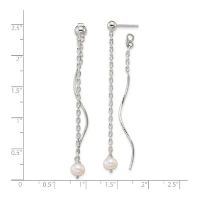 Sterling Silver Freshwater Cultured Pearl Dangle Earrings – view 3