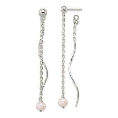 Sterling Silver Freshwater Cultured Pearl Dangle Earrings