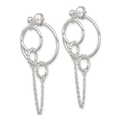 Sterling Silver Multi Circle Dangle Earrings – view 3