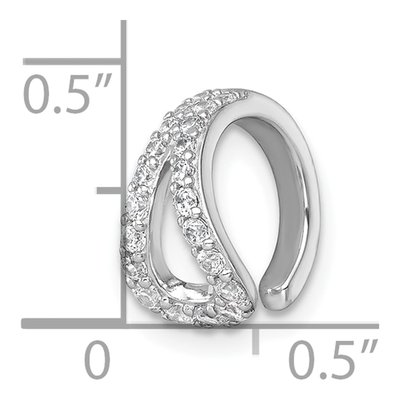 Sterling Silver 12mm CZ Ear Cuff Ear Cuff – view 6