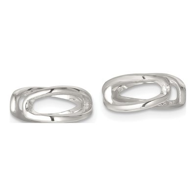 Sterling Silver 13mm Criss Cross Ear Cuffs Ear Cuff – view 3