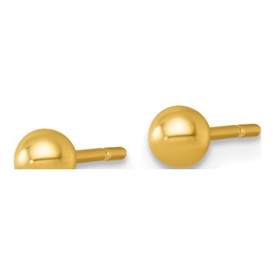 Gold-Plated Sterling Silver Ball Stud Earrings – view 3