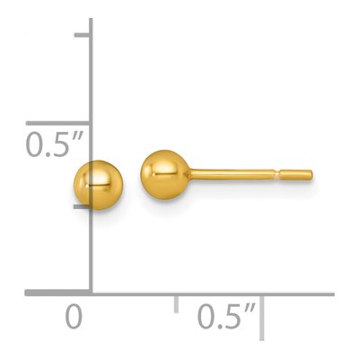 Gold-Plated Sterling Silver Ball Stud Earrings – view 4