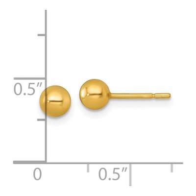 Gold-Plated Sterling Silver Ball Stud Earrings – view 4