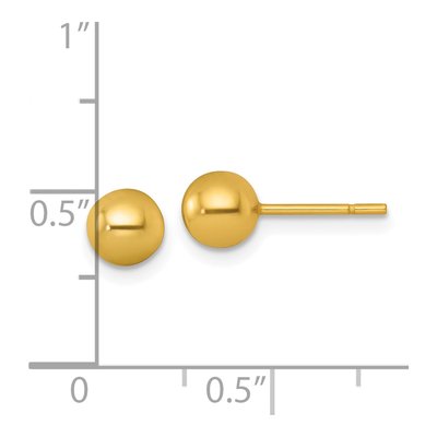 Gold-Plated Sterling Silver Ball Stud Earrings – view 4