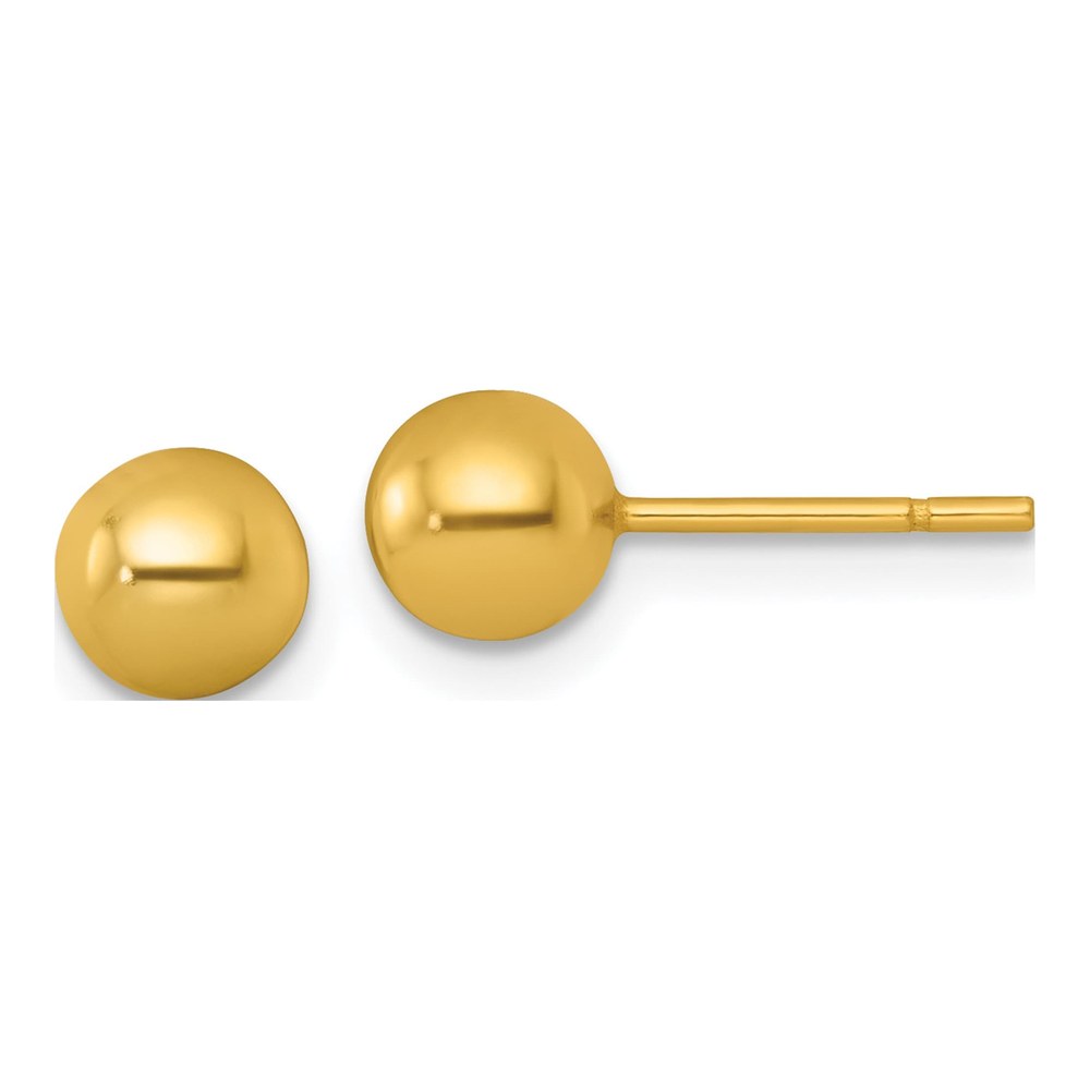 Sterling Silver Gold-Tone Polished 5.75mm Ball Post Earrings