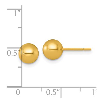 Gold-Plated Sterling Silver Ball Stud Earrings – view 4
