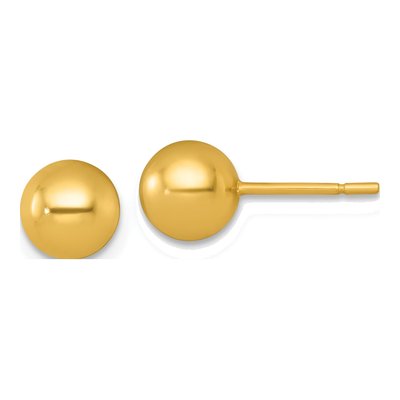 Gold-Plated Sterling Silver Ball Stud Earrings