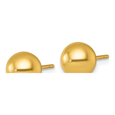 Gold-Plated Sterling Silver Ball Stud Earrings – view 3