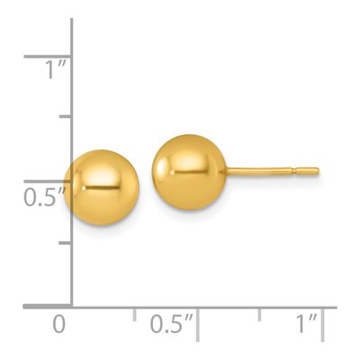 Gold-Plated Sterling Silver Ball Stud Earrings – view 4