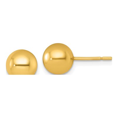 Gold-Plated Sterling Silver Ball Stud Earrings