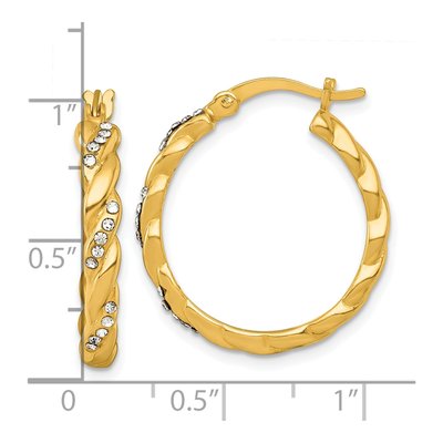 Gold-Plated Sterling Silver 26mm Twisted Hoop Earrings – view 4