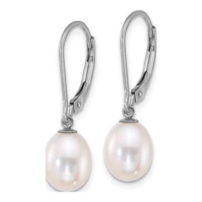 Sterling Silver Pearl Enhancer & Leverback Earring Set – view 2