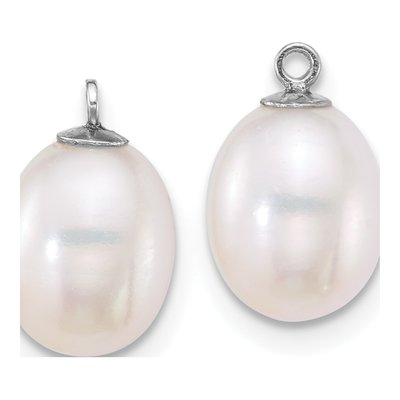 Sterling Silver Pearl Enhancer & Leverback Earring Set – view 4