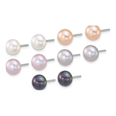 5-Pair Freshwater Pearl Earring Set – view 2