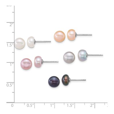 5-Pair Freshwater Pearl Earring Set – view 3