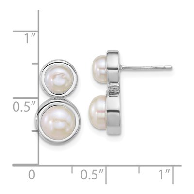 Sterling Silver Freshwater Cultured Pearl Dangle Earrings – view 3