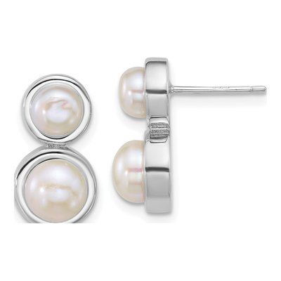 Sterling Silver Freshwater Cultured Pearl Dangle Earrings
