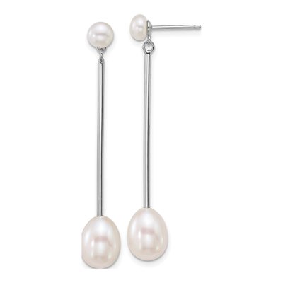 Sterling Silver Freshwater Cultured Pearl Dangle Earrings