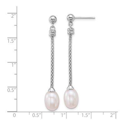 Sterling Silver Freshwater Cultured Pearl Dangle Earrings – view 3