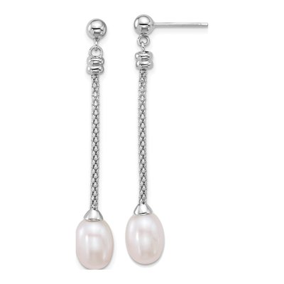 Sterling Silver Freshwater Cultured Pearl Dangle Earrings