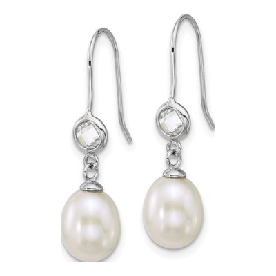 Sterling Silver Freshwater Cultured Pearl Dangle Earrings – view 2