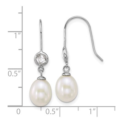 Sterling Silver Freshwater Cultured Pearl Dangle Earrings – view 3