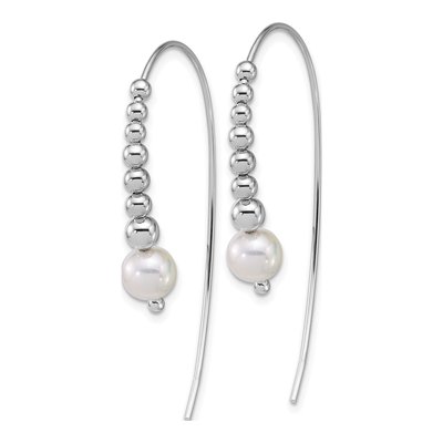 Sterling Silver Pearl Shell Threader Earrings – view 2