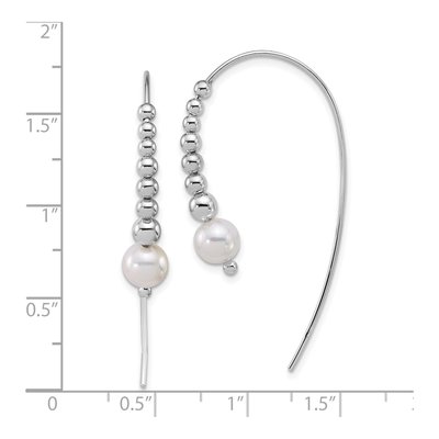 Sterling Silver Pearl Shell Threader Earrings – view 3