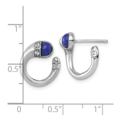 Sterling Silver CZ Cuff Dangle Earrings – view 4