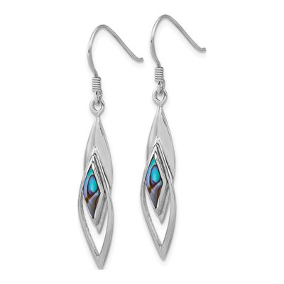 Sterling Silver Abalone Dangle Earrings – view 2
