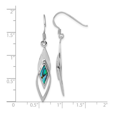 Sterling Silver Abalone Dangle Earrings – view 3