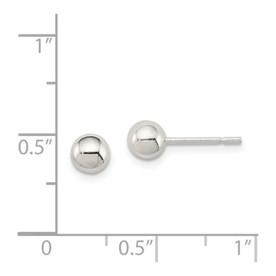 Sterling Silver Ball Stud Earrings – view 6
