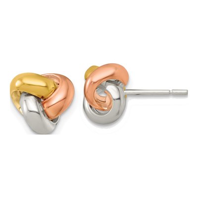 Sterling Silver Love Knot Stud Earrings