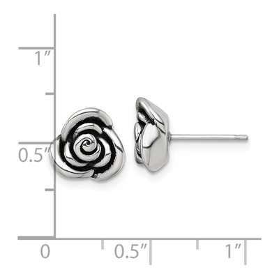 Sterling Silver Button Stud Earrings – view 4