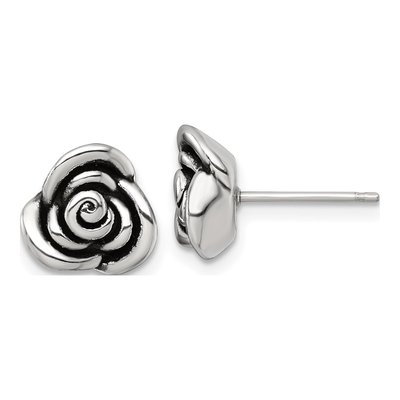 Sterling Silver Button Stud Earrings