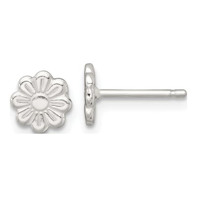 Sterling Silver Kids' Flower Stud Earrings