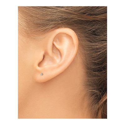 Sterling Silver Ball Stud Earrings – view 4