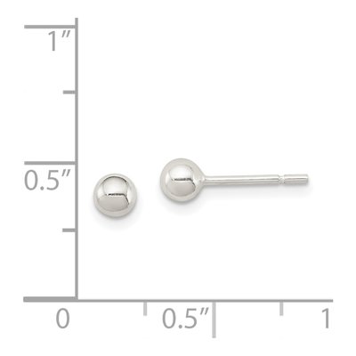 Sterling Silver Ball Stud Earrings – view 6