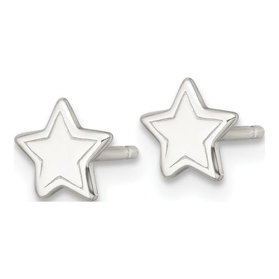 Sterling Silver Girls' Star Stud Earrings – view 3