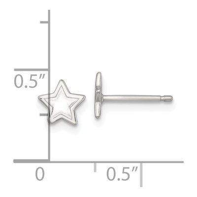 Sterling Silver Girls' Star Stud Earrings – view 4