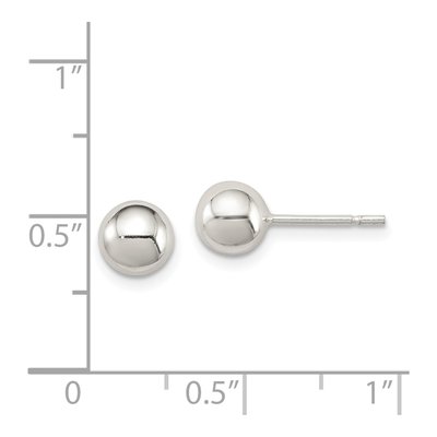 Sterling Silver Ball Stud Earrings – view 4