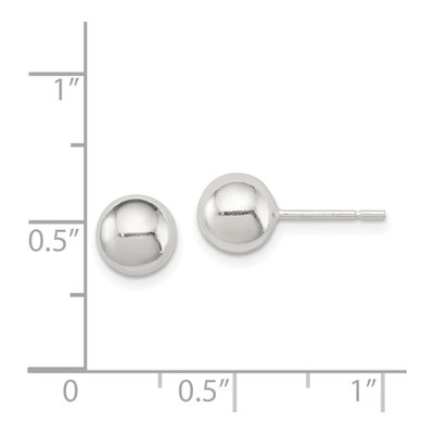 Sterling Silver Ball Stud Earrings – view 5