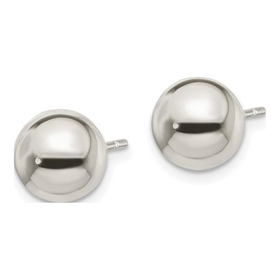 Sterling Silver Ball Stud Earrings – view 3