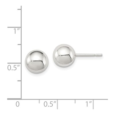 Sterling Silver Ball Stud Earrings – view 5