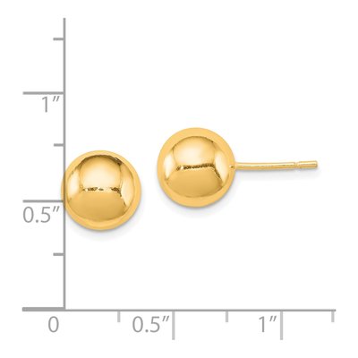 Gold-Plated Sterling Silver Ball Stud Earrings – view 3