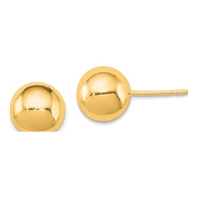 Gold-Plated Sterling Silver Ball Stud Earrings