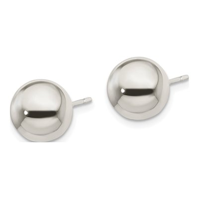 Sterling Silver Ball Stud Earrings – view 3